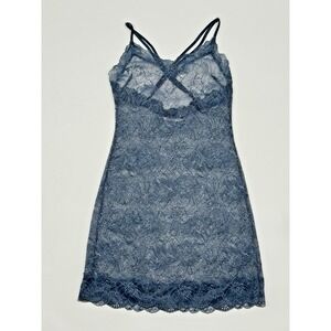Whimsigoth Victorias Secret Small Top Dress Chemise Mesh Floral Sheer Dark Fairy